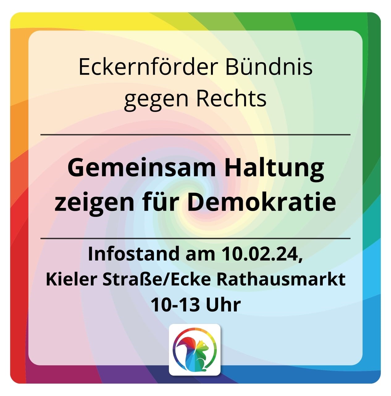 Infostand Bündnis gegern Rechts am 10-2-24