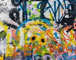 Grafitto mit Schwein